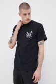 Бавовняна футболка HUF колір чорний з принтом (1875383)