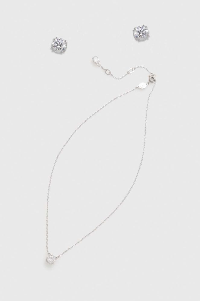 Кольє і сережки Swarovski колір срібний (2738183)