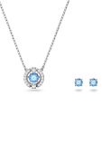 Кольє і сережки Swarovski Sparkling колір срібний
