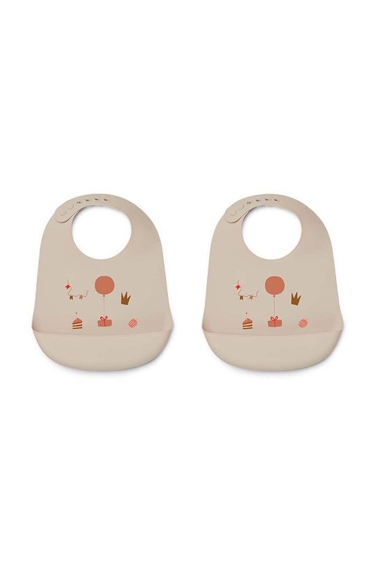 Дитячий слюнявчик Liewood Tilda 2-pack колір помаранчевий (3680200)