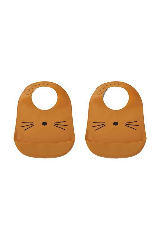 Дитячий слюнявчик Liewood Tilda 2-pack колір коричневий (3680251)