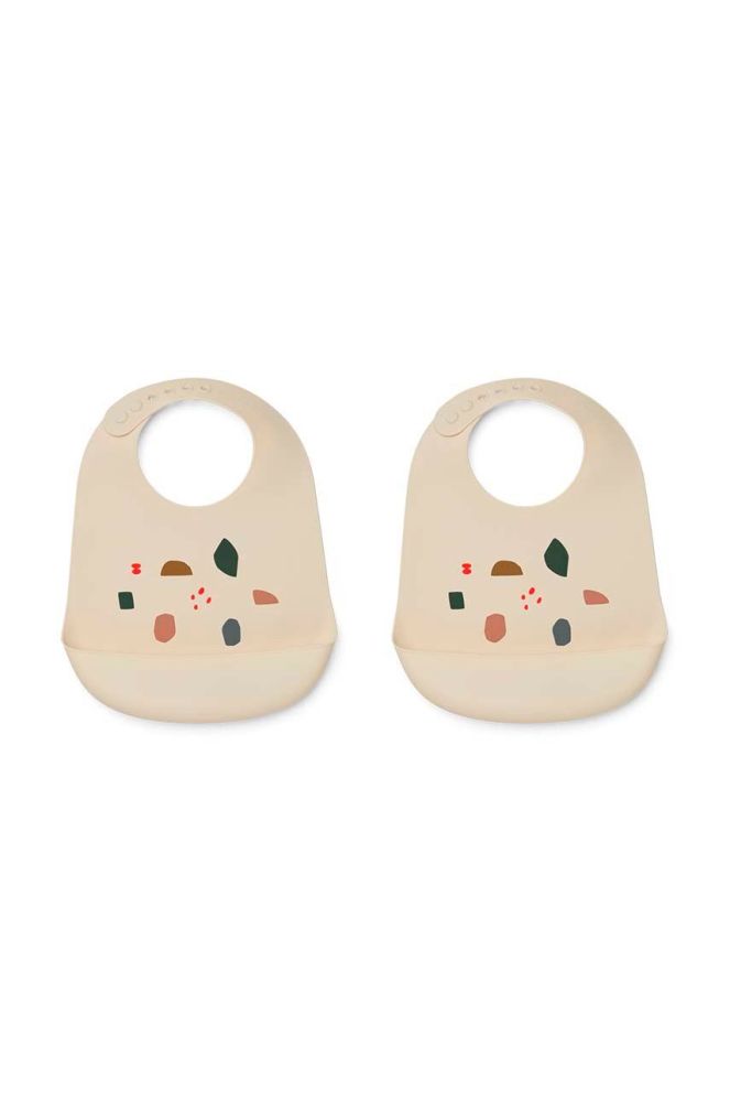 Дитячий слюнявчик Liewood Tilda 2-pack колір бежевий (2805956)
