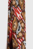 Шовкова хустка на шию Moschino колір червоний візерунок (2925128)
