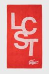 Бавовняний рушник Lacoste колір помаранчевий
