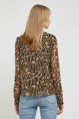 Блузка Vila жіноча колір коричневий візерунок