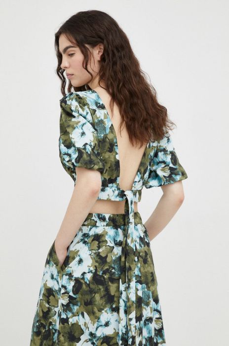 Бавовняна блузка Gestuz жіноча візерунок колір барвистий