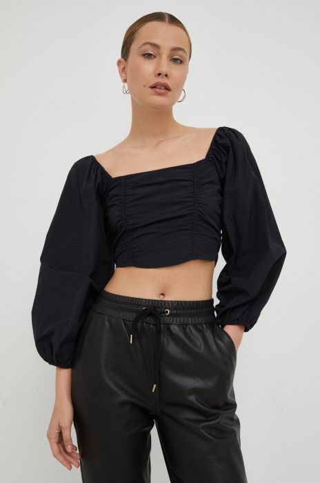 Блузка Gestuz жіноча колір чорний однотонна (2683072)