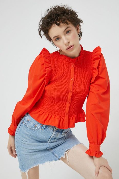 Сорочка Only жіноча колір помаранчевий