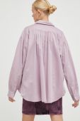 Бавовняна блузка Marc O'Polo жіноча колір фіолетовий однотонна