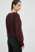 Блузка Morgan жіноча колір бордовий однотонна (2820319)