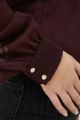 Блузка Morgan жіноча колір бордовий однотонна (2820319)