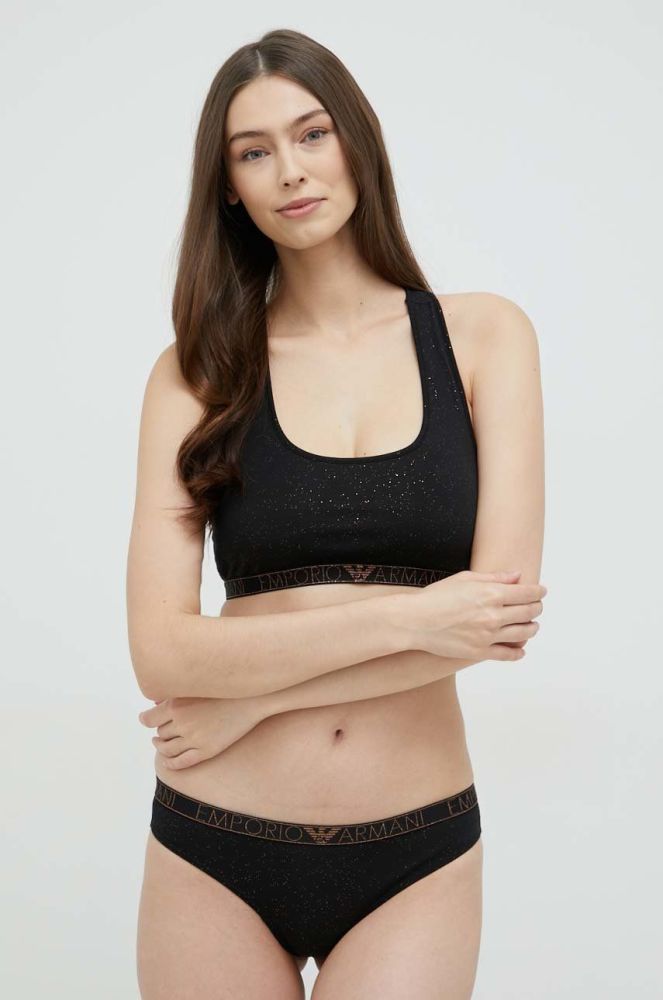 Набір: бюстгальтер і труси Emporio Armani Underwear колір чорний
