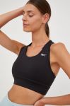 Спортивний бюстгальтер Reebok Running Essentials колір чорний однотонний