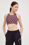 Спортивний бюстгальтер Tommy Hilfiger колір бордовий візерунок
