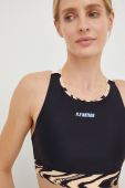 Спортивний бюстгальтер P.E Nation New Wave колір чорний візерунок