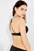 Бюстгальтер women'secret Micro колір чорний мереживо однотонний