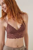 Бюстгальтер women'secret колір бордовий мереживо однотонний