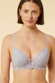 Бюстгальтер Etam Success - N*2 Classique колір сірий мереживо однотонний