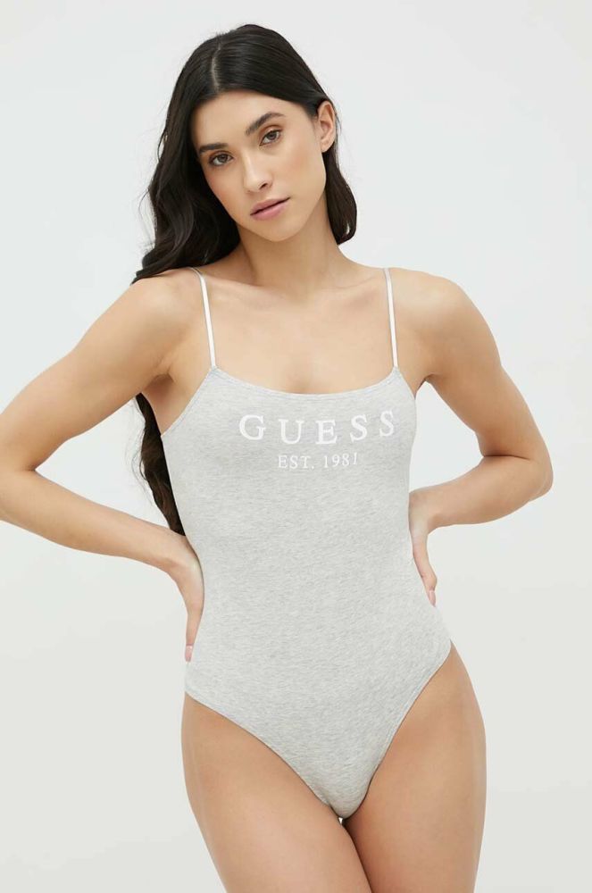 Боді Guess колір сірий меланж