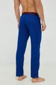 піжамні бавовняні штани Tommy Hilfiger візерунок колір блакитний