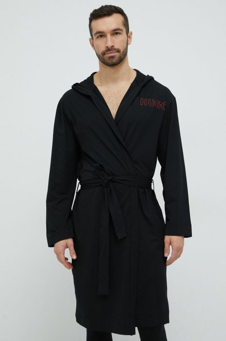 Халат HUGO колір чорний (2895633)
