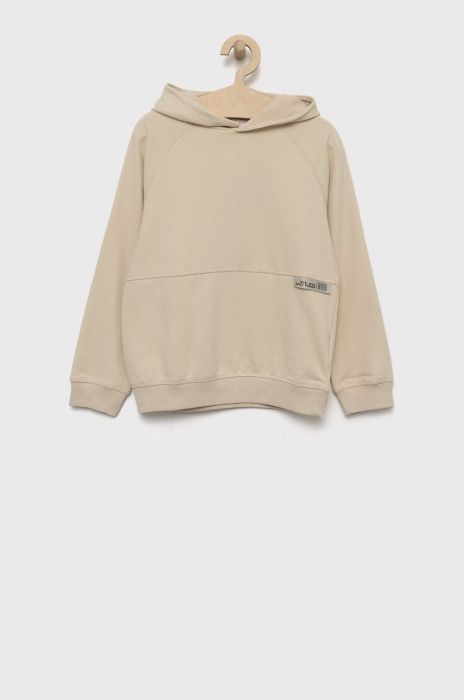 Дитяча кофта Name it колір бежевий однотонна
