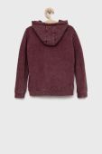 Дитяча бавовняна кофта Guess колір фіолетовий з аплікацією