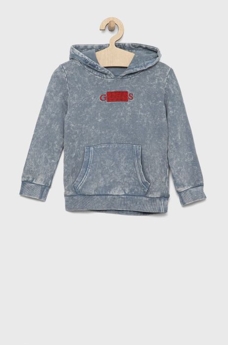 Дитяча бавовняна кофта Guess візерунок колір блакитний (2652298)