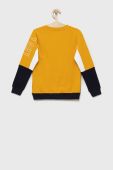 Дитяча бавовняна кофта Guess колір жовтий однотонна
