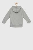 Дитяча бавовняна кофта Pepe Jeans Omar колір сірий з капюшоном з принтом