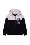 Дитяча кофта Dkny колір чорний візерунок (2697109)