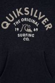 Дитяча кофта Quiksilver колір синій з капюшоном з аплікацією