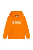 Дитяча кофта BOSS колір помаранчевий з принтом