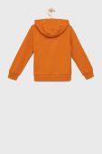 Дитяча кофта EA7 Emporio Armani колір помаранчевий однотонна