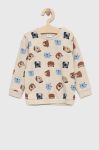 Кофта для немовлят Name it колір бежевий з принтом
