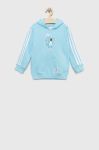 Дитяча кофта adidas Performance X Pixar з капюшоном з принтом колір блакитний