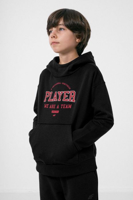 Дитяча кофта 4F колір чорний з принтом (2708629)