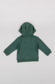 Дитяча кофта zippy колір зелений з капюшоном з принтом (2770212)