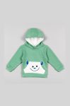 Дитяча кофта zippy колір зелений з капюшоном з принтом (2754692)
