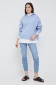Бавовняна кофта Tommy Hilfiger жіноча  однотонна колір блакитний (2522305)