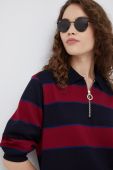 Бавовняна кофта Tommy Hilfiger жіноча колір бордовий візерунок