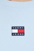 Бавовняна кофта Tommy Jeans жіноча  з аплікацією колір блакитний (2541073)