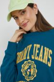 Кофта Tommy Jeans жіноча колір бірюзовий з принтом (2596563)