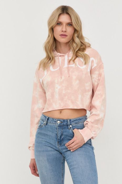 Бавовняна кофта Guess жіноча колір помаранчевий з принтом