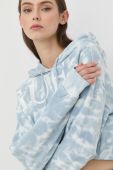 Бавовняна кофта Guess жіноча  з принтом колір блакитний (2411170)