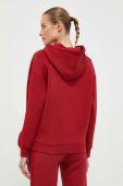 Кофта Guess жіноча колір червоний з капюшоном з принтом (3516982)
