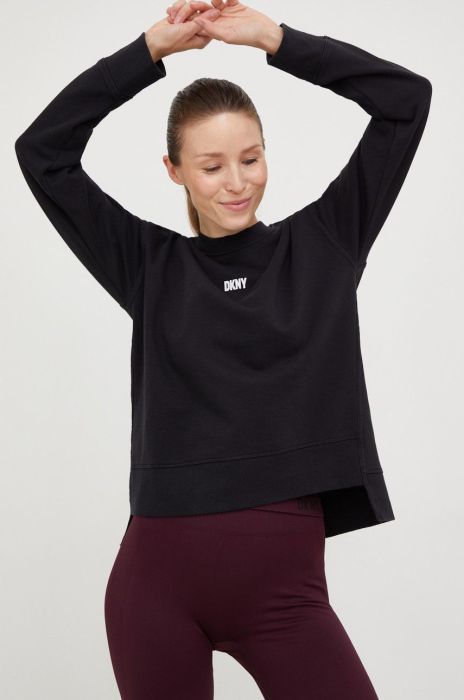 Кофта Dkny жіноча колір чорний з принтом (2788642)