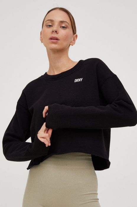 Кофта Dkny жіноча колір чорний однотонна (2687613)