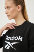 Кофта Reebok жіноча колір чорний з принтом (2499551)