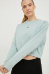 Кофта Reebok жіноча колір зелений однотонна (2503383)